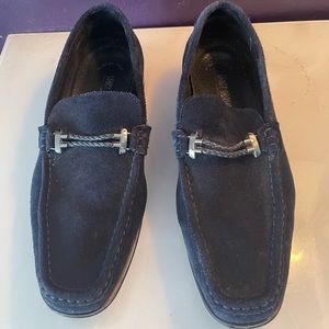 Stacy adams Nesbit moc toe blue suede slipped